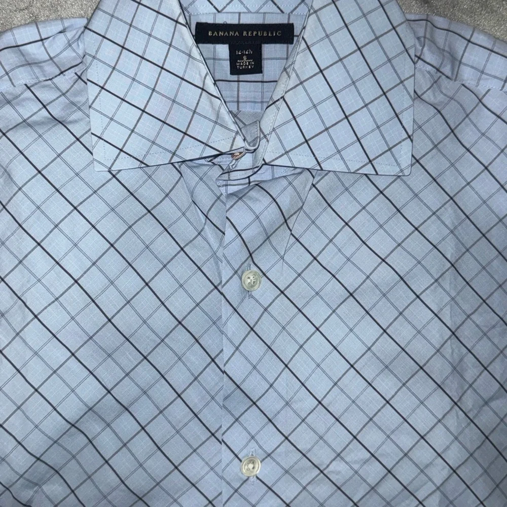 Banana Republic I Men’s I Shirt I Light Blue Windowpane